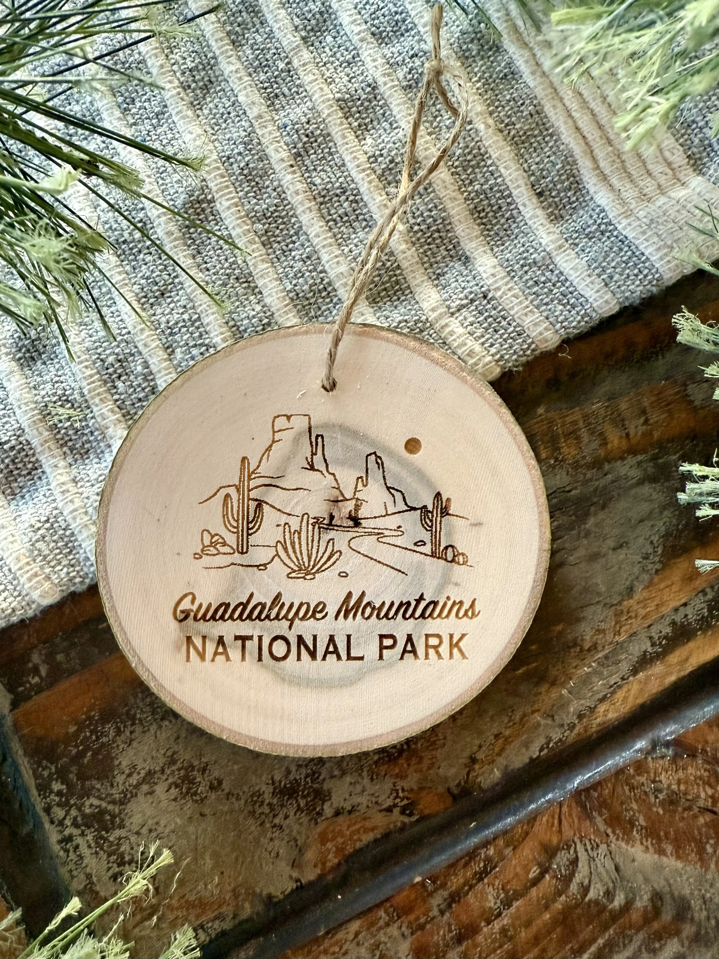 Guadalupe Mountains National Park Engraved Ornament