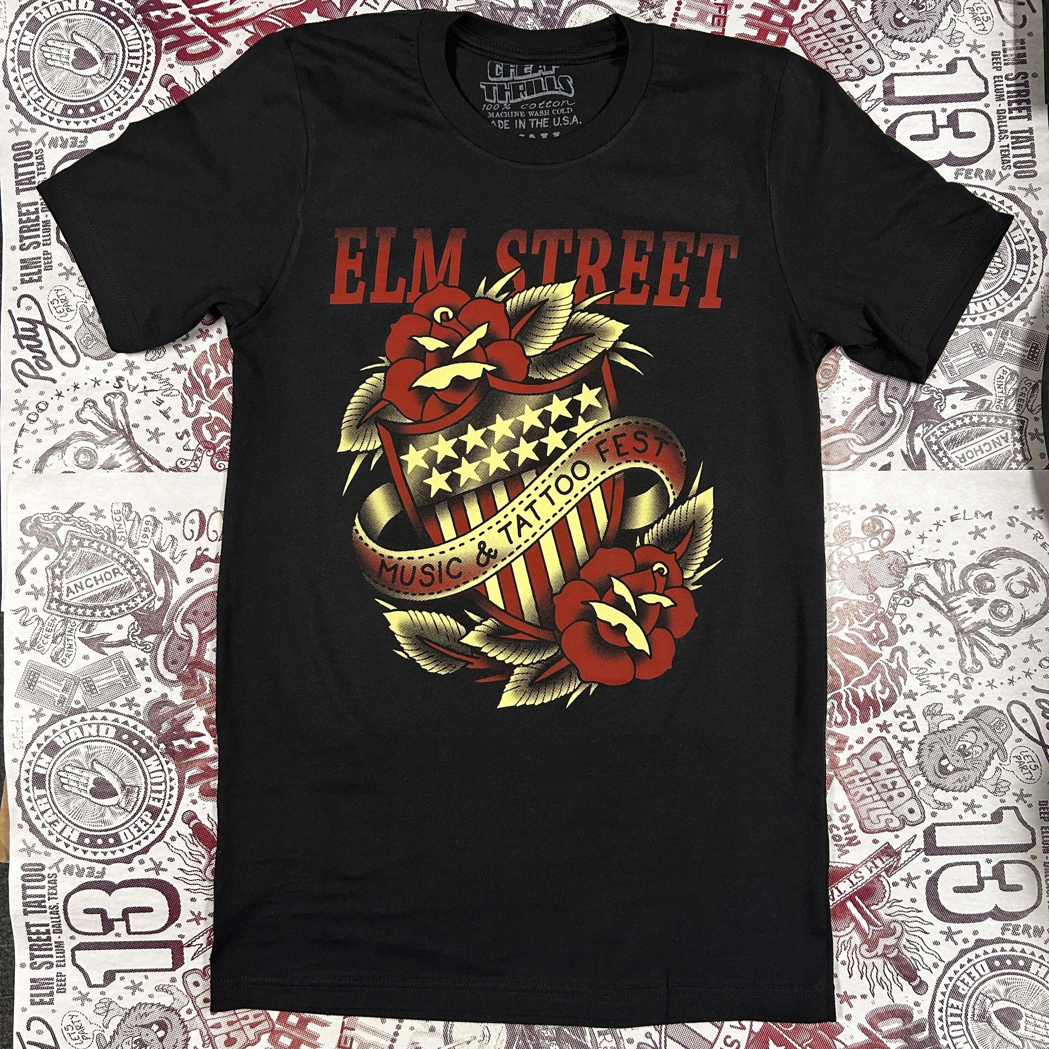 @elmstfest Tees Available NOW for pre-sale!
🔸Sizes: XS - 4XL
🔸Limited quantities available!
🔸FREE SHIPPING IN US (Orders of $35 or more)
🔸Only available online at Anchor Screen Printing(.com)

 #oliverpeck #elmstreettattoo #anchorscreenprinting #