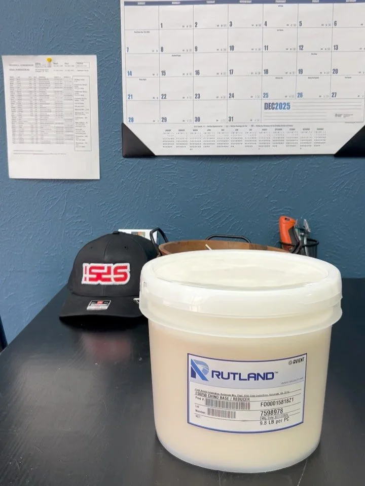 Big thanks to @spsiinc and Avient @specialtyinks for great products! Picked up some new chino base to make our plastisol easier to work with this winter 🥶. Bonus points for this big guy 🐕
‼️ 
‼️ #screenprint #plastisol #ink #screenprinter #anchorsc