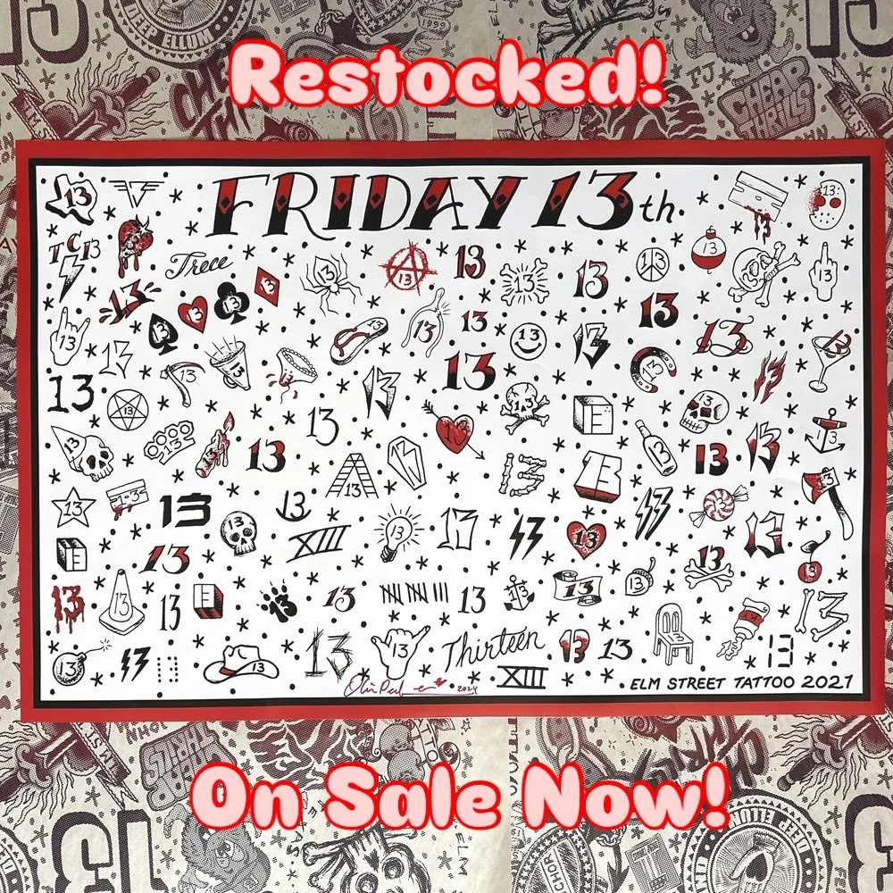 Did you know there are 3 Friday The 13ths in 2026???😳
Don&rsquo;t sleep on this @oliverpecker autographed #Fridaythe13th poster! 
📌LIMITED QUANTITIES📌
#elmstreettattoo #fridaythe13thtattoo
#oliverpeck