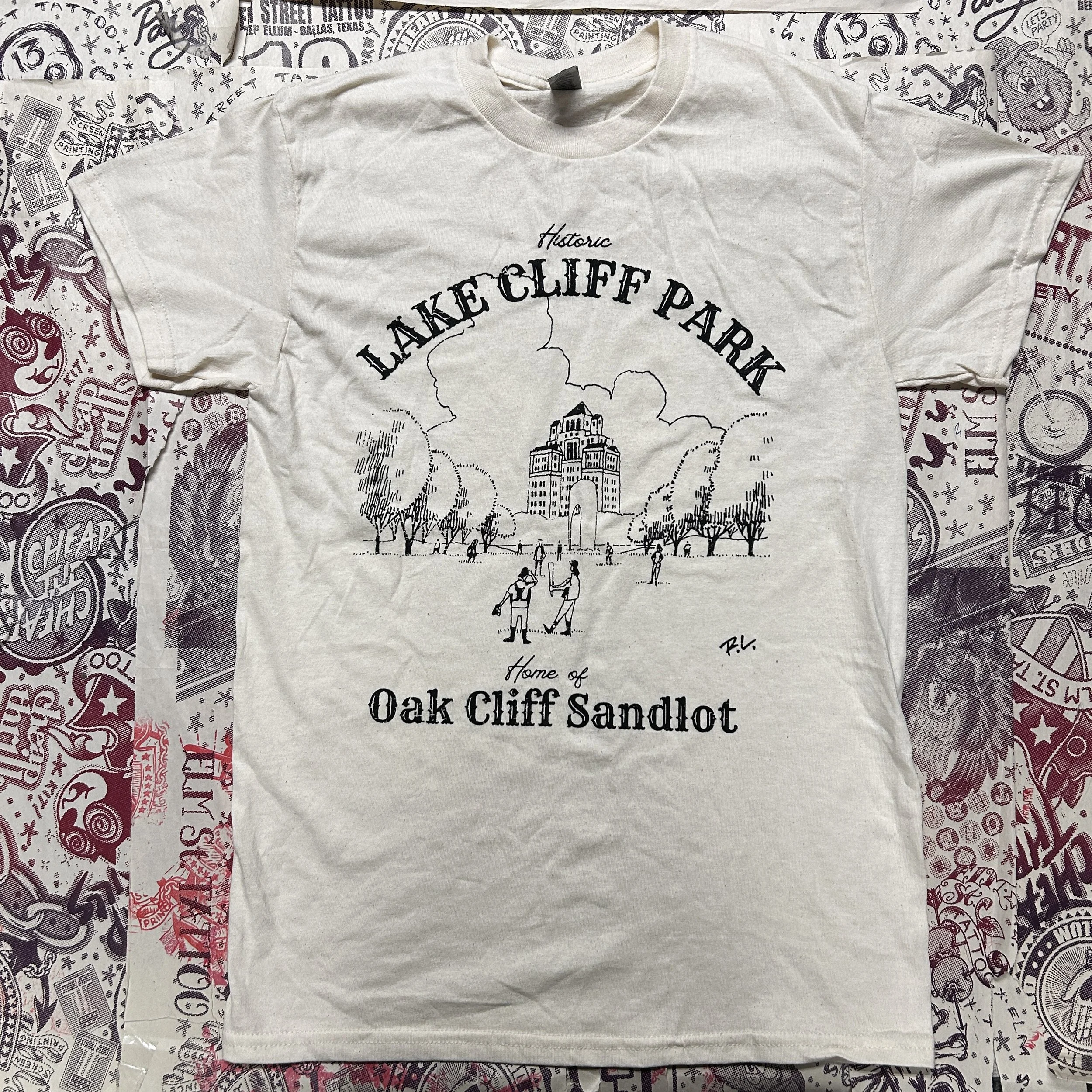 Oak Cliff Sandlot "Lake Cliff Park" Off-White Tee