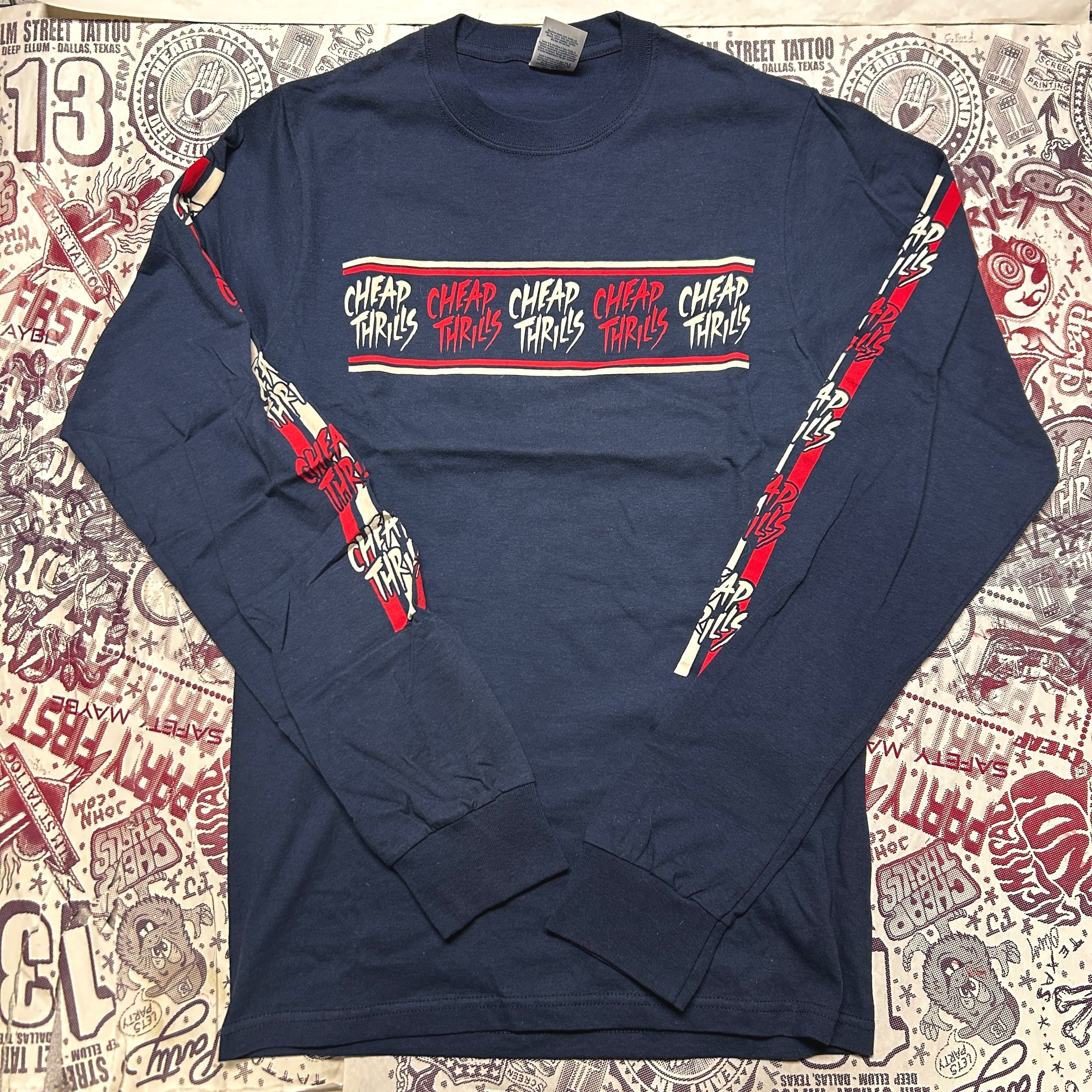 Cheap Thrills Team USA Long Sleeve Navy Blue Tee