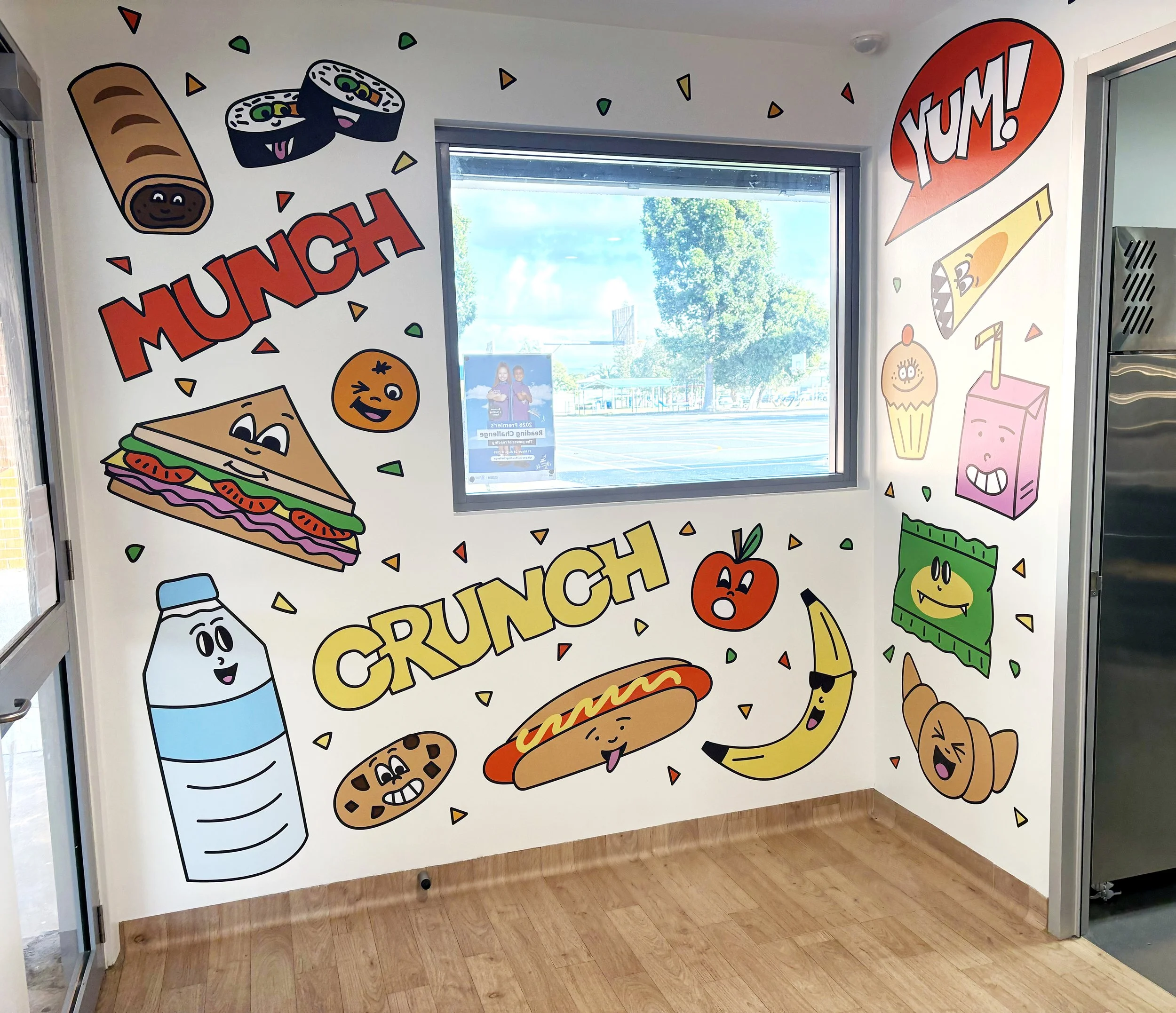 Fun food illustration wall graphic print-ready vinyl file - SINGLE USAGE ONLY