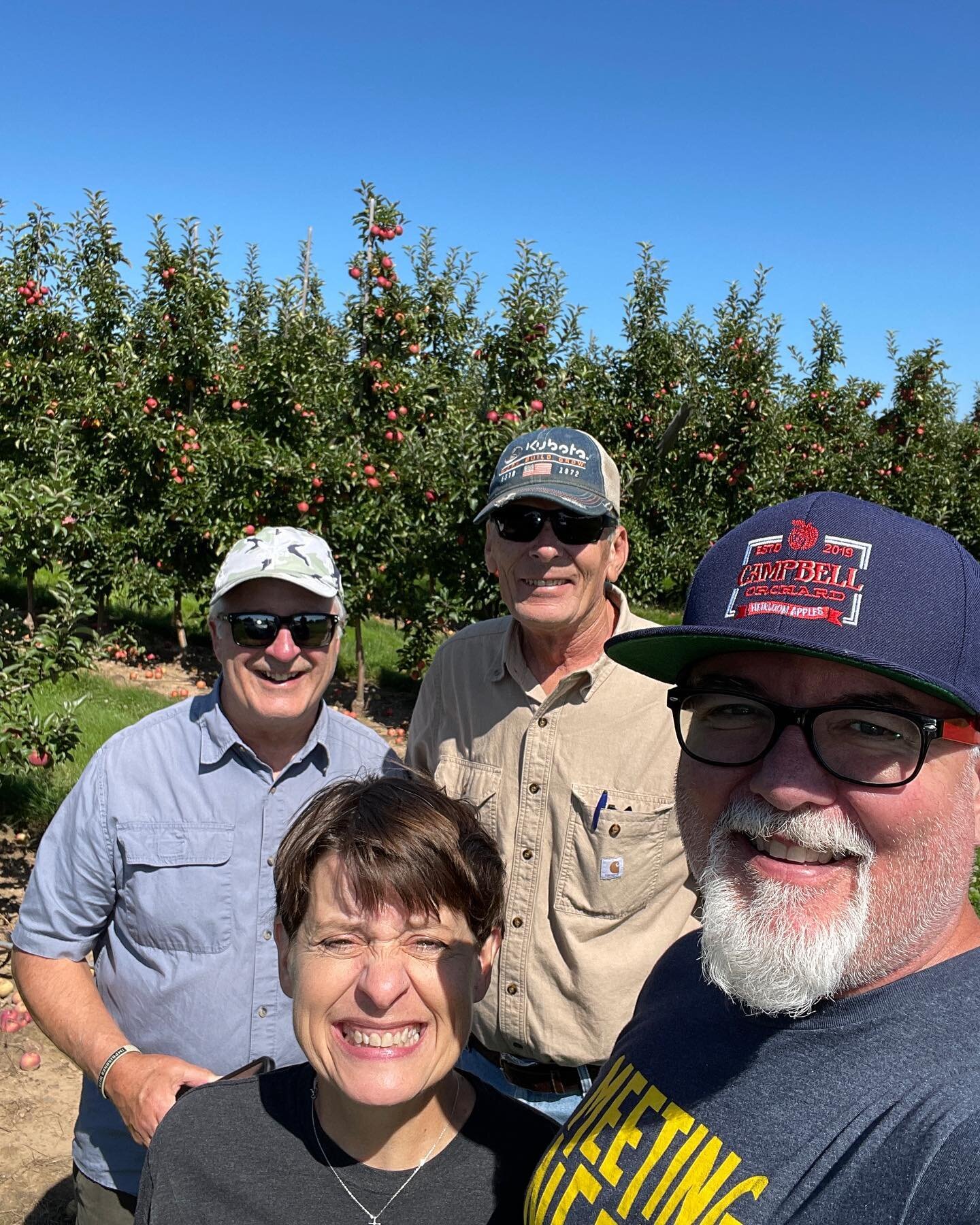 Earlier in the week Pastor Chuck came to a training I was leading. When he found out we had an orchard, he invited us to come and meet one of his church members. Yesterday we got to meet Tim. He and his family own and run #NewRoyalOrchards. It&rsquo;