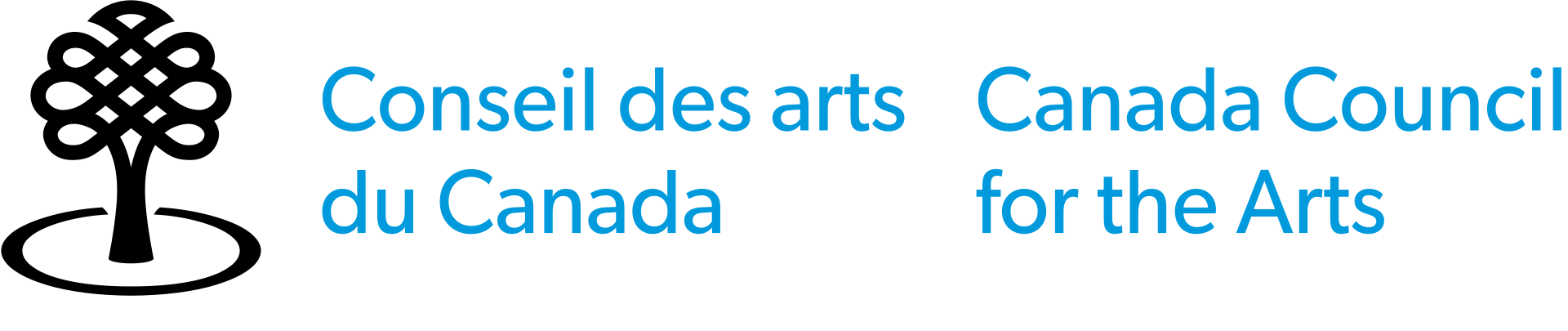 Logo of the Canada Council for the Arts with text in English and French