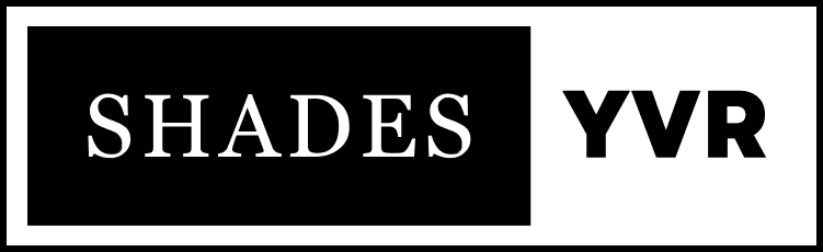 Black background with white text that reads 'SHADES'.