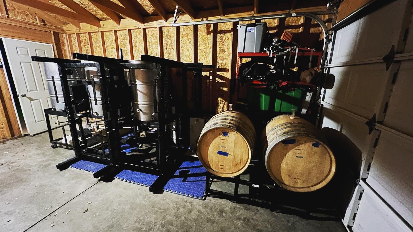Big steps this weekend! We purchased a used 2 BBL brew house, 2x 2BBL Stout brand fermenters, a 3 BBL Stout brand fermenter, 2x Hungarian Oak barrels, multiple barrel racks, several pumps, a heat exchanger, pretty much all the major components to sta