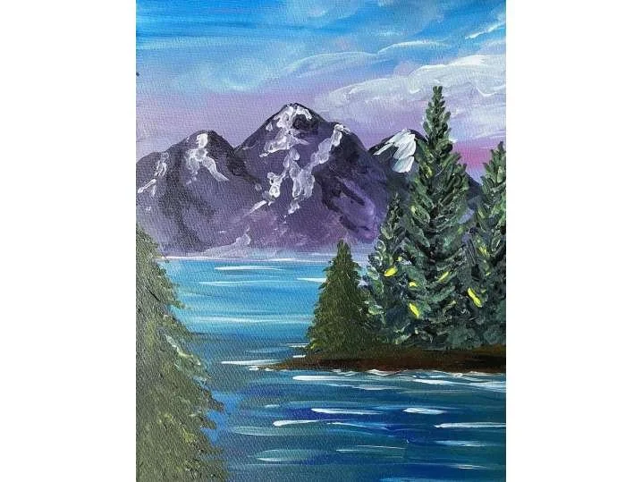 Paint and Sip: Happy Trees and Mtns