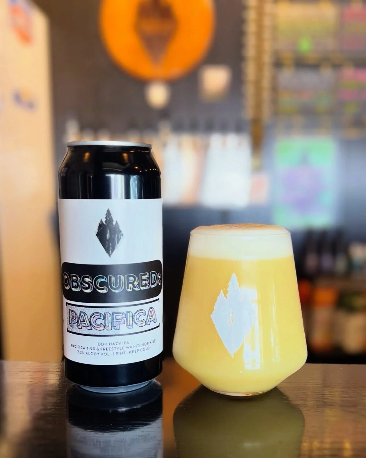 Obscured: Pacifica
7.3%
DDH Hazy IPA made with Pacifica T-90 &amp; Freestyle Wai-iti hop kief just before packaging.

Continuing on our single hop exploration on the hazy side of things we wanted to pick a truly under-appreciated from New Zealand, th