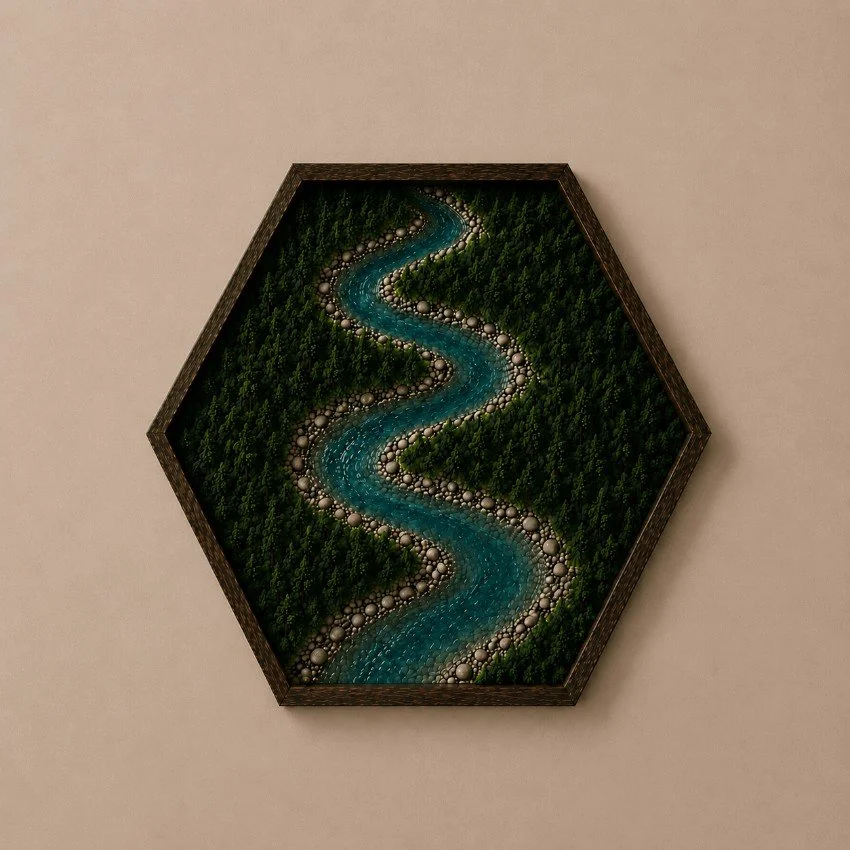 Resin River Moss Art 🌊