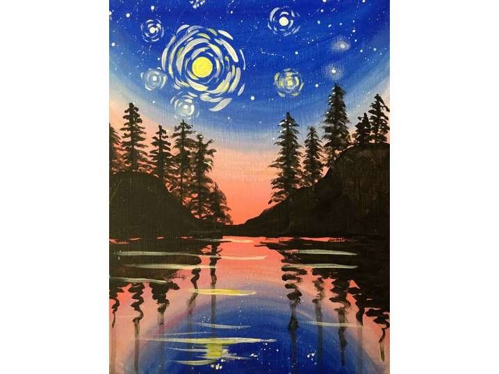Paint and Sip: Starry Lake