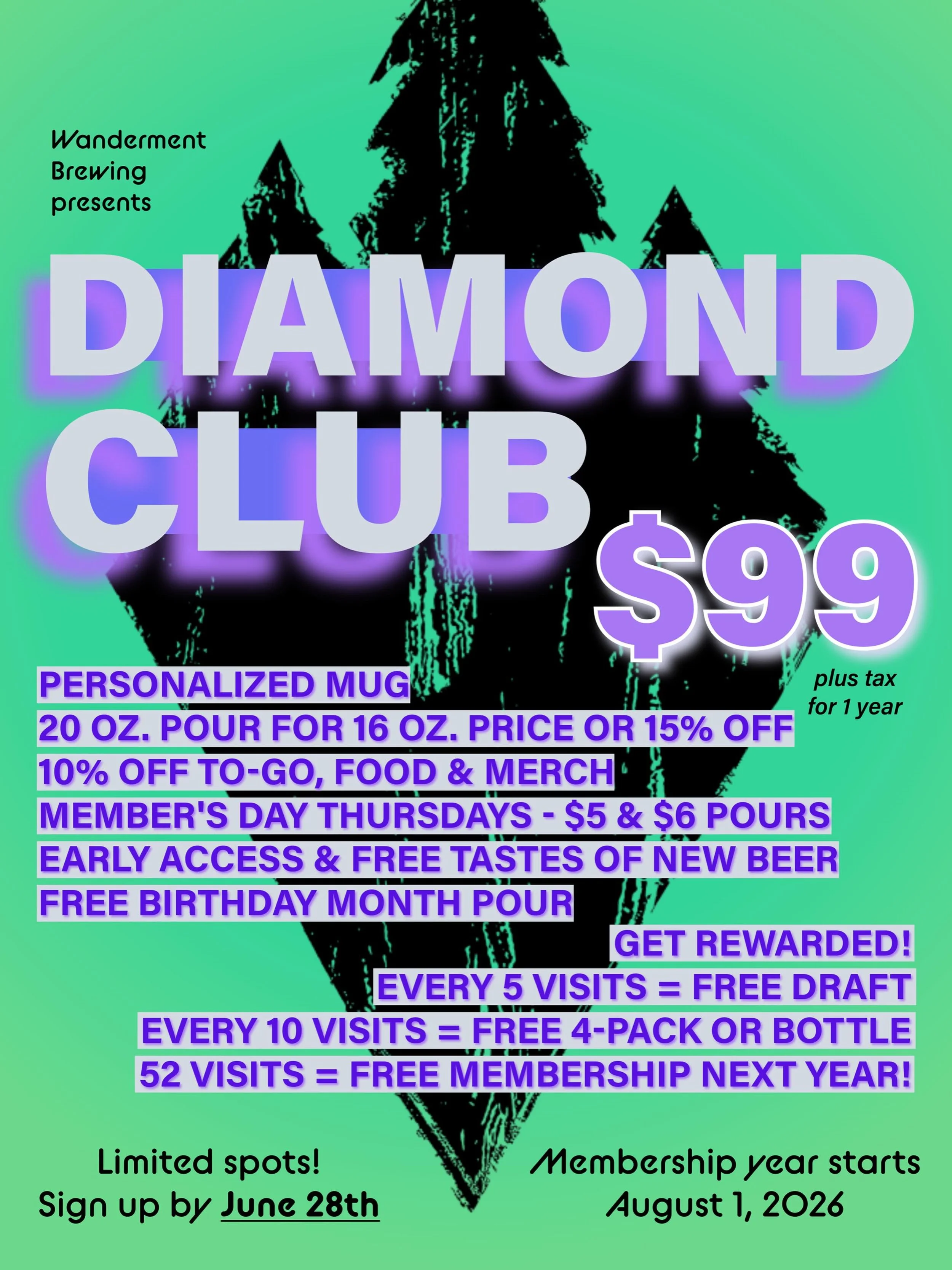 It&rsquo;s the final few days to sign up for our 2026 mug club membership. So if you were waiting for a reason, this weekend it&rsquo;s now or never!

Bonus: Get a free pint of beer when you sign up 🍻 

#denver #mugclub #wandermentbrewing