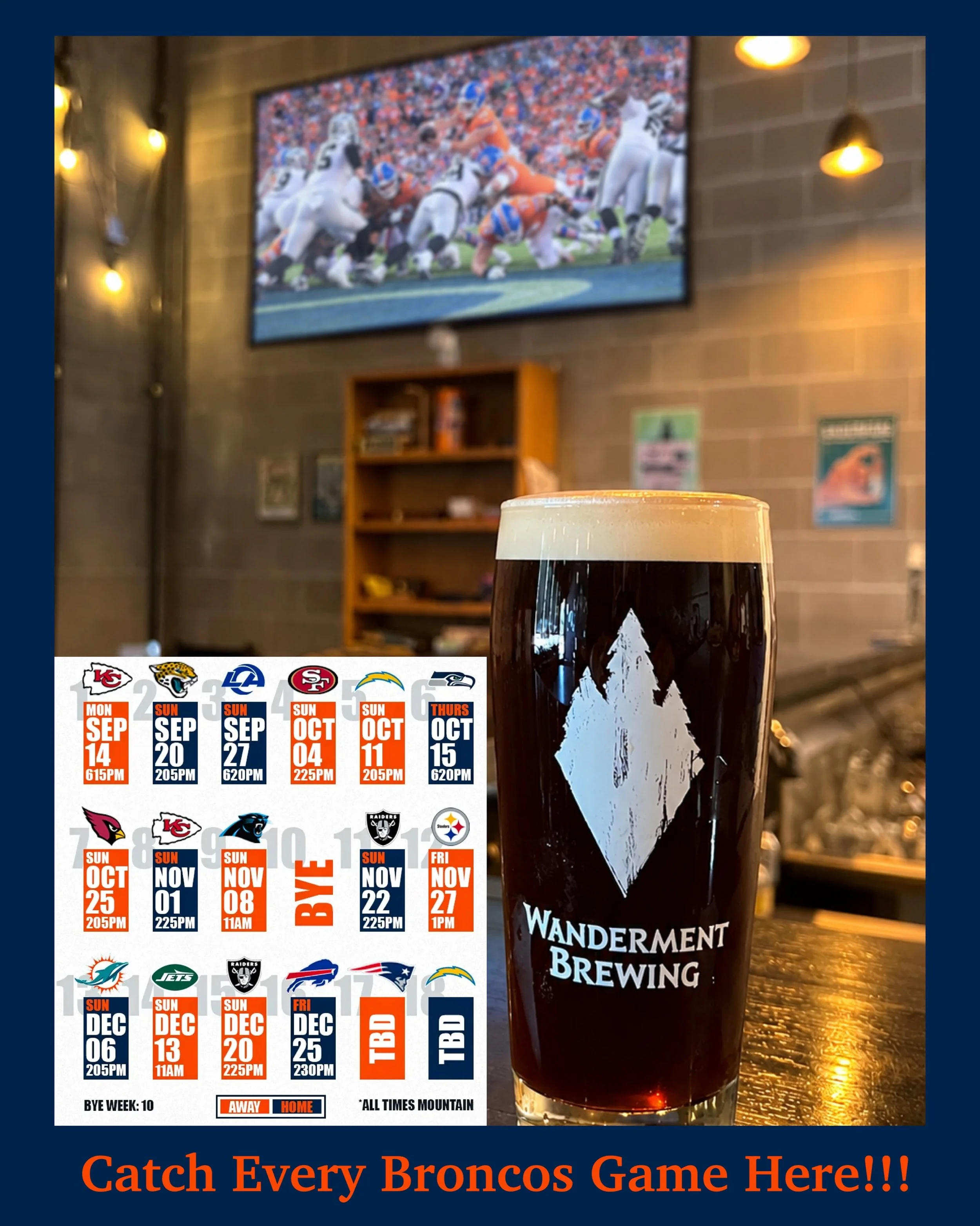 Apparently the Broncos are a big deal around Denver, who would have thought?

Anyways, after two years John has finally caved and we&rsquo;ll be playing all the Broncos 🏈 games (minus Thursday night) on our projector after being asked probably way t