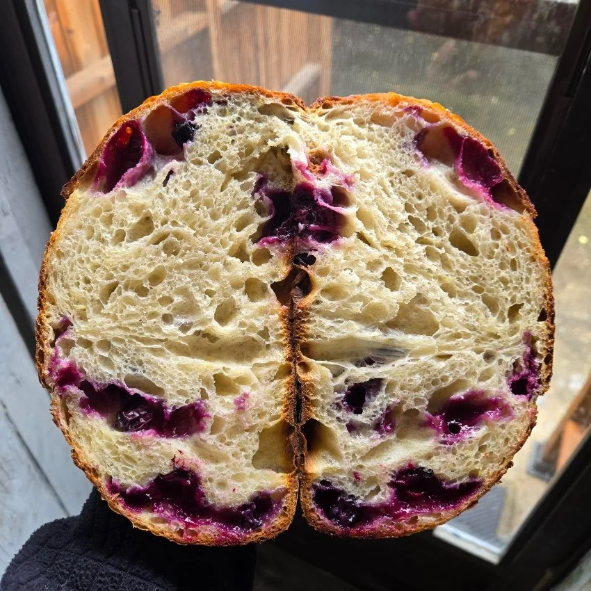Artisan Blueberry-Lemon Sourdough Bread-Making 🫐🍋