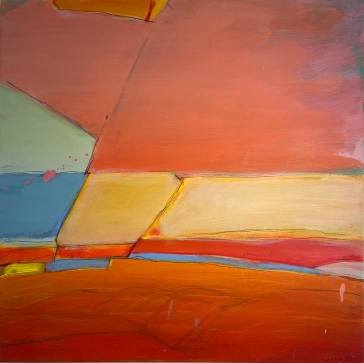 “One Person Echo Chamber” Oil On Burnt Wood 24x24.jpeg