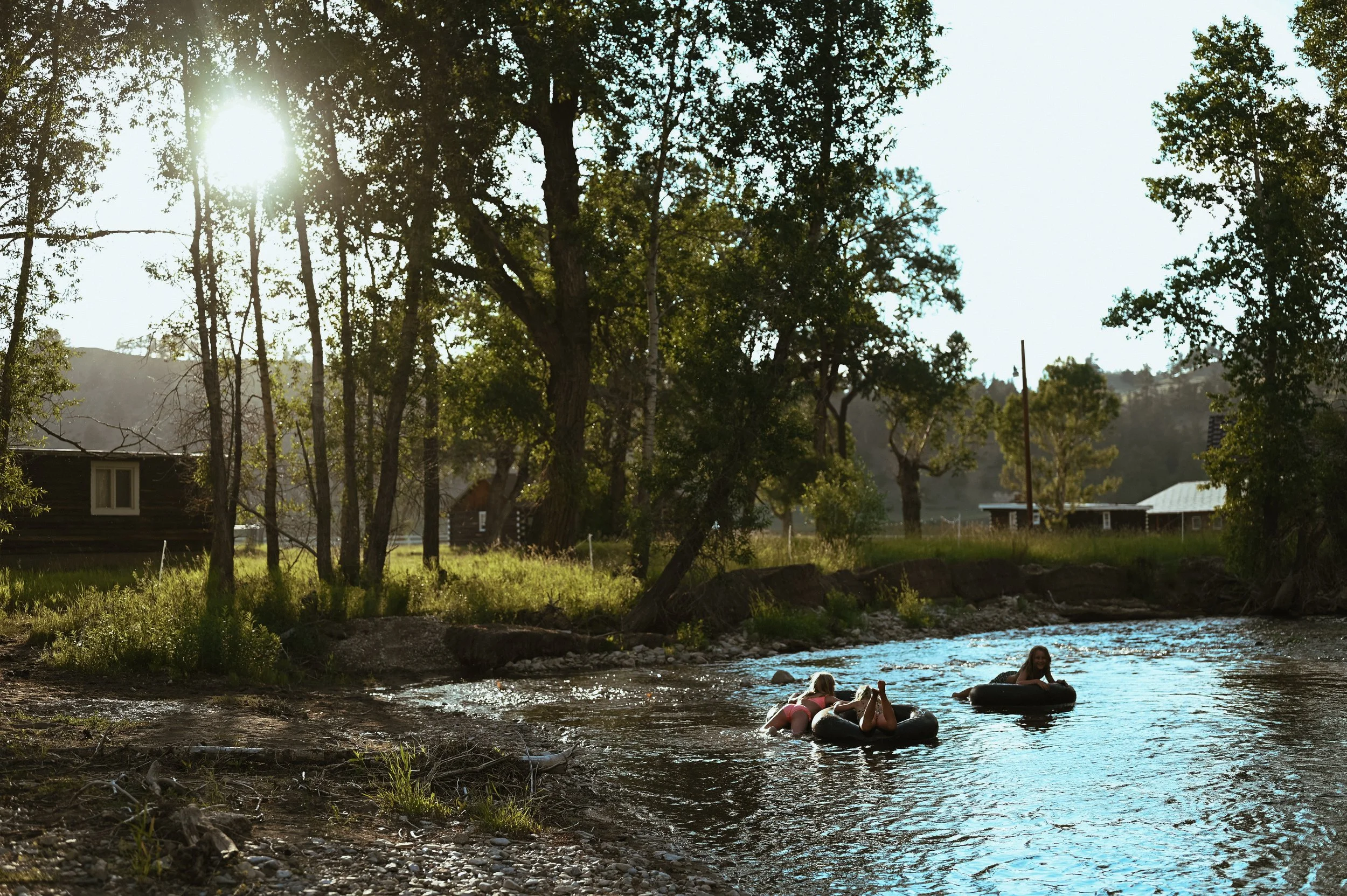 Floating down the Judith River at the Circle Bar Guest Ranch.