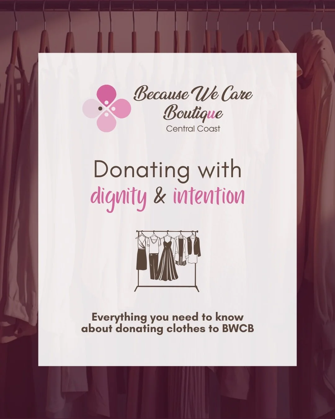 Every item we accept helps a woman feel seen, valued and confident. What you give matters 💕