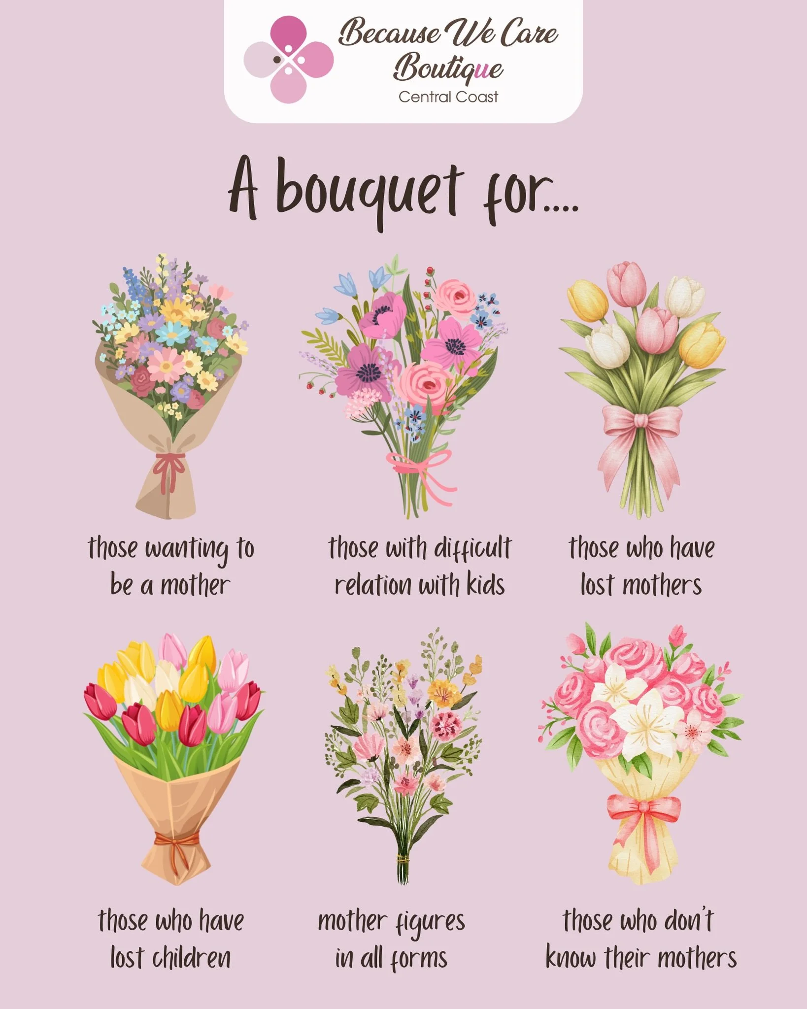 Not everyone&rsquo;s Mother&rsquo;s Day looks the same and that&rsquo;s okay. A bouquet for every journey, every heart, every story. You are seen. 🌷