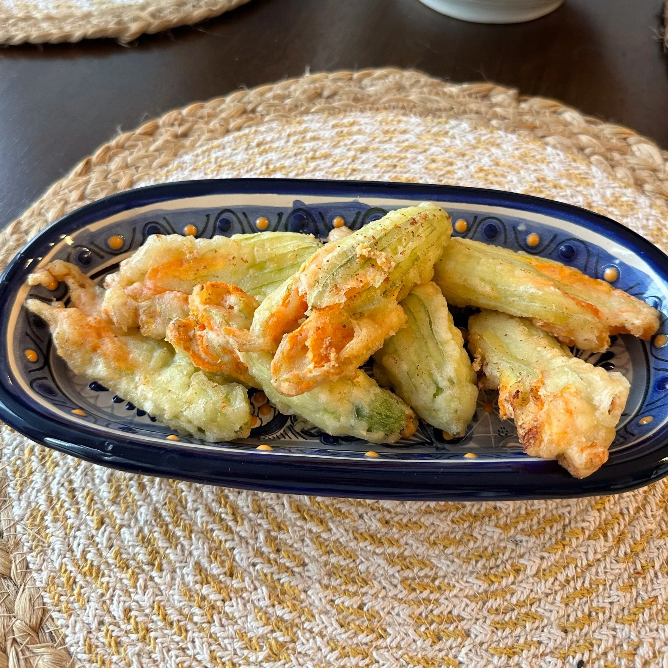 Stuffed & Fried Squash Blossoms