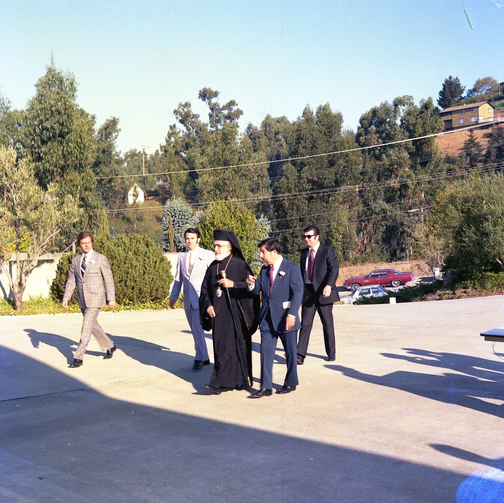 Archbishop Iakovos arrives