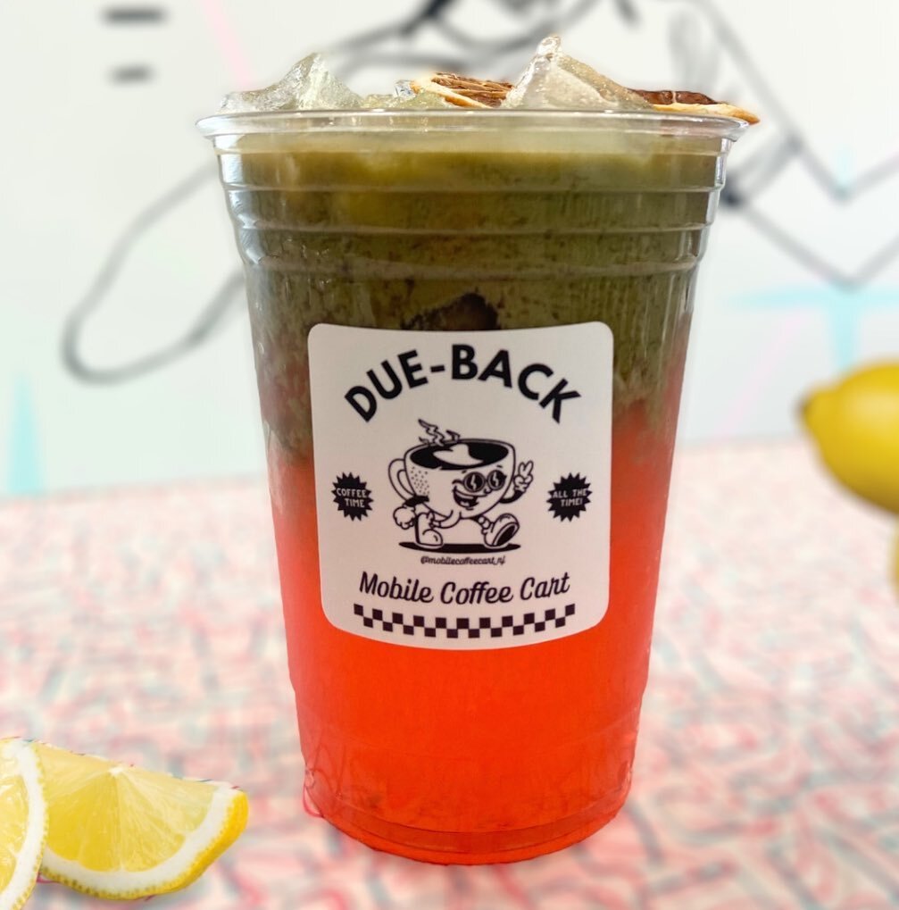 💚Matcha Lemonade 🍋 

Sweet, tangy lemonade with a concentrated shot of earthy matcha to cut it. Spring is HERE at Due-Back and it&rsquo;s tickling your tastebuds! 🤩

(Don&rsquo;t mind the subtle flex of our new @mobilecoffeecart_nj stickers 😏)