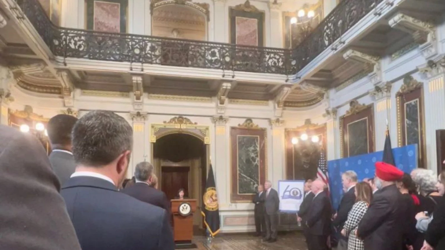An event in the Indian Treaty Room at the Eisenhower Executive Office Building