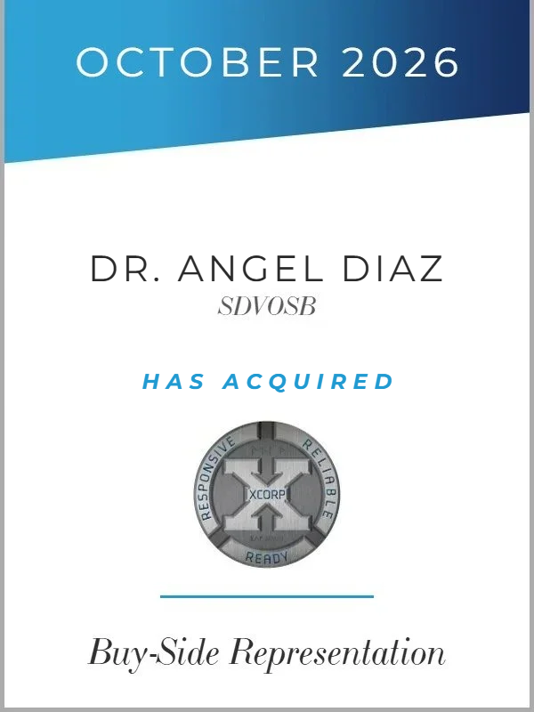 Genaesis Advises Dr. Angel Diaz on His Acquisition of SDVOSB X Corp Solutions, Their Third Transaction Together