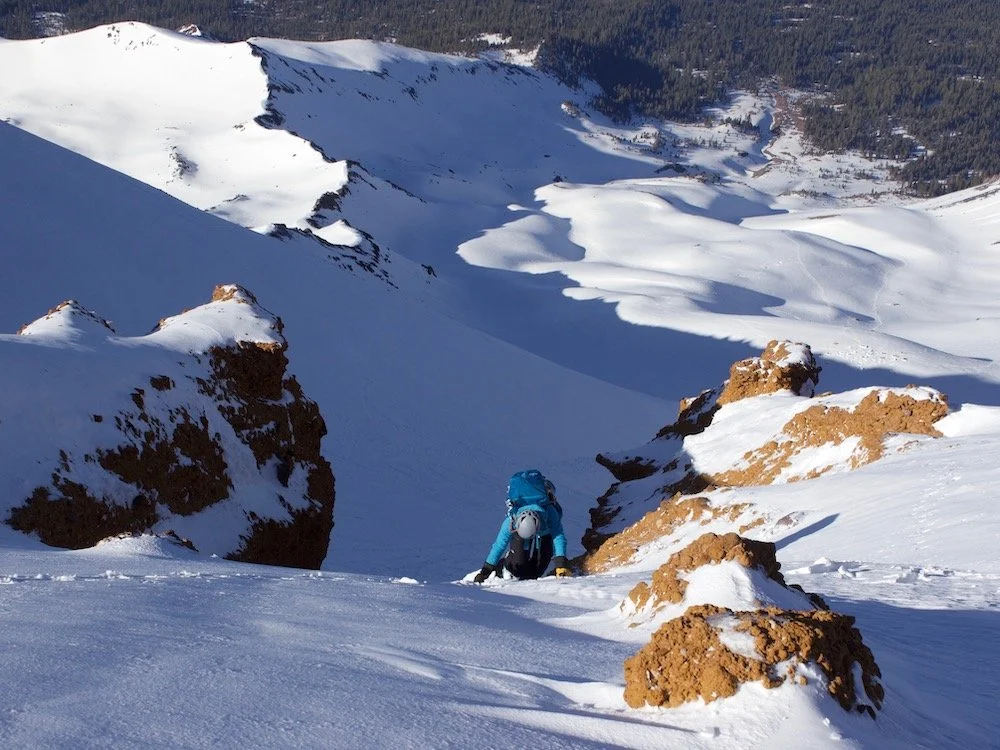 Avalanche Gulch, Mt Shasta.
photo: Dave Shuey