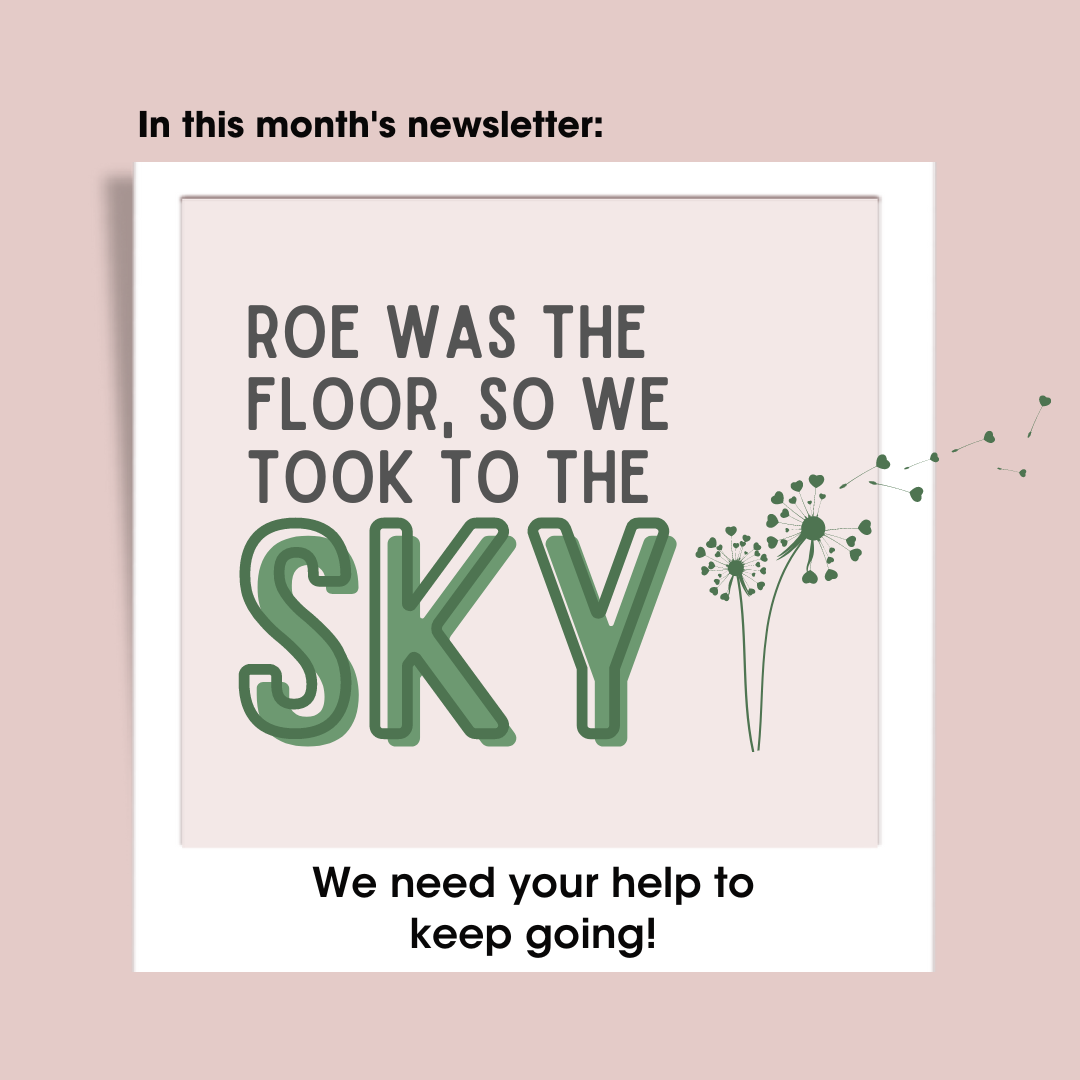 Roe was the floor, so we took to the sky