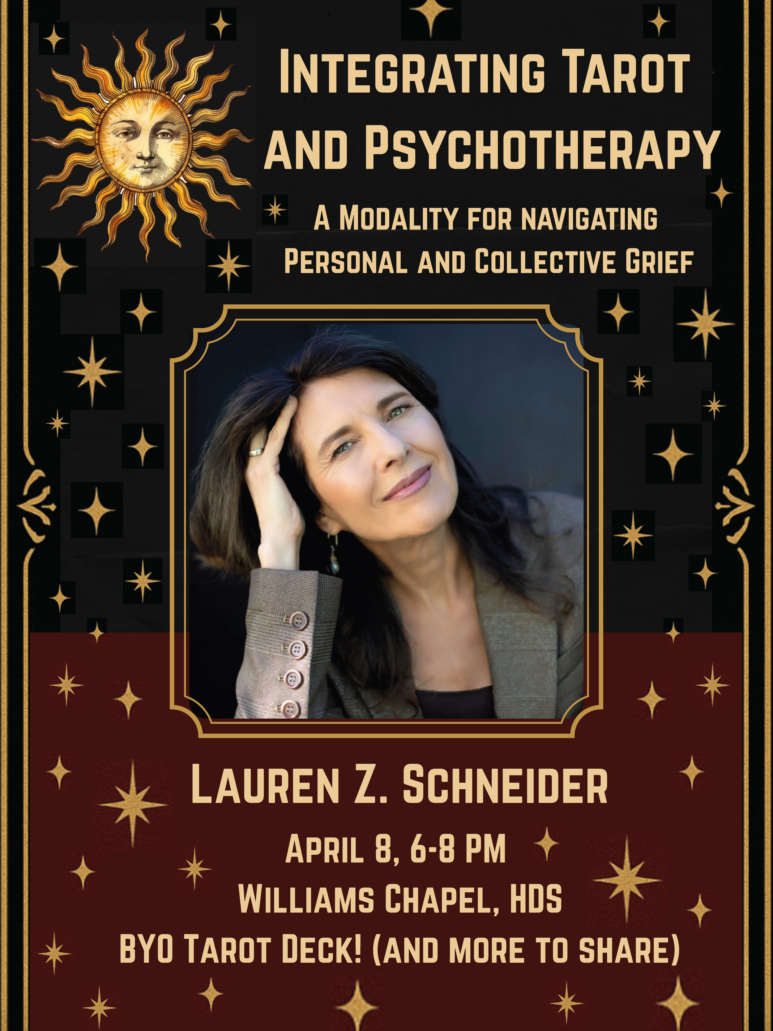 Tarotpy Flyer for Harvard Divinity School Event