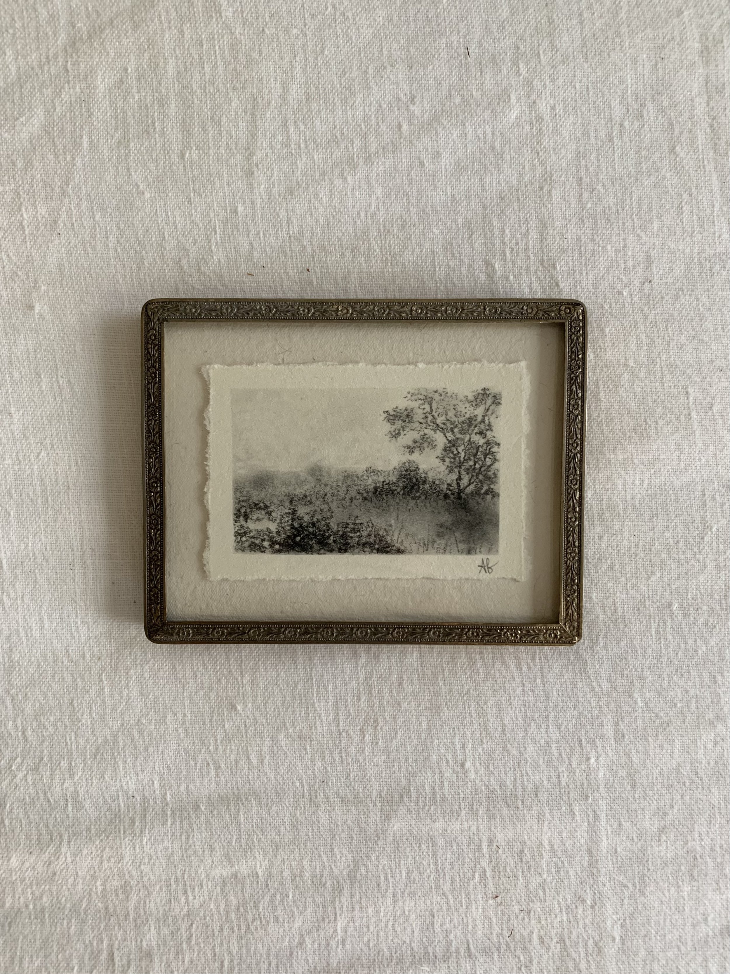 Framed landscape study XVI (3 1/2x 4 1/2)