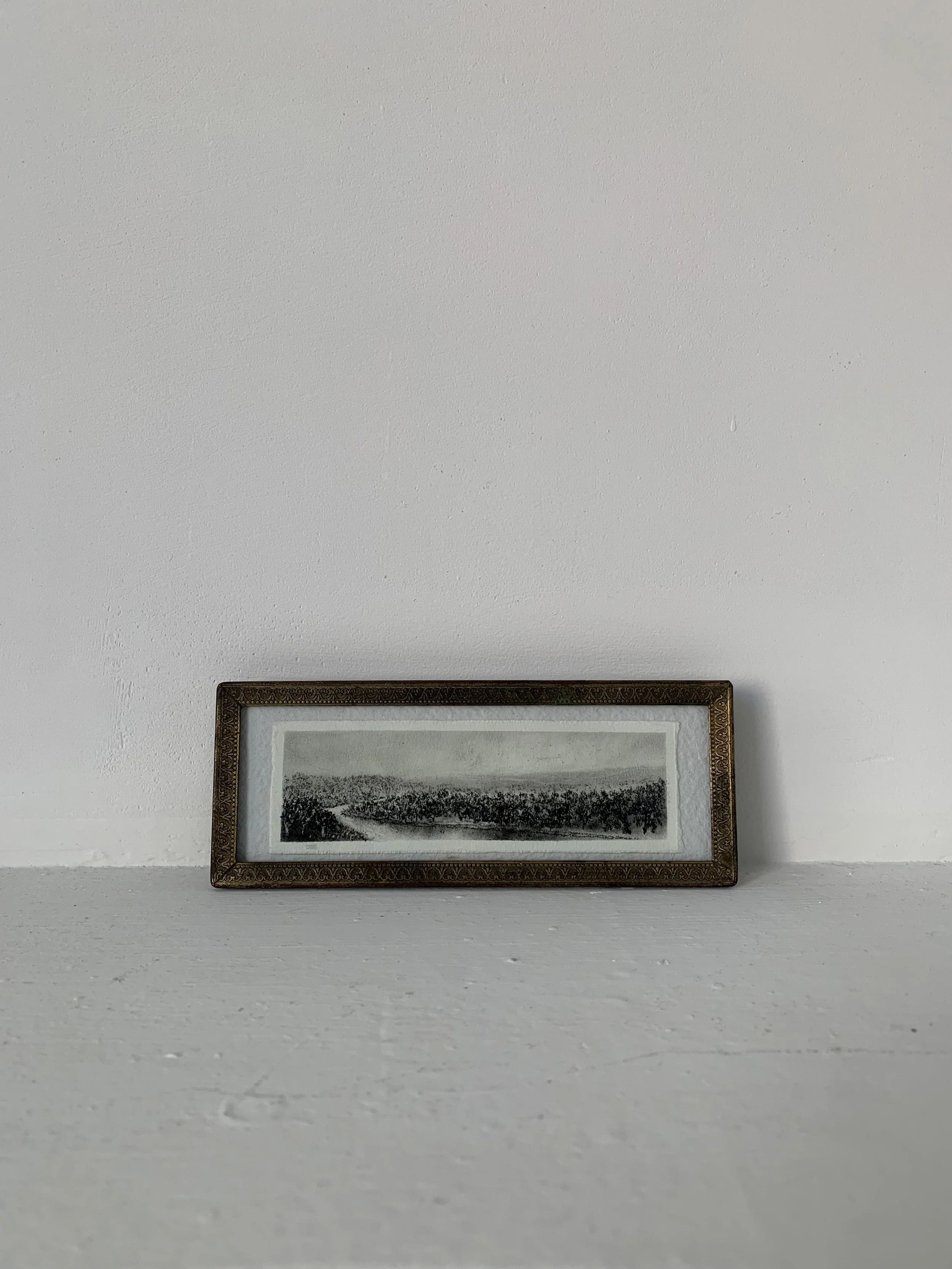 Framed hill country study XXX. (2¼ x 5¾)