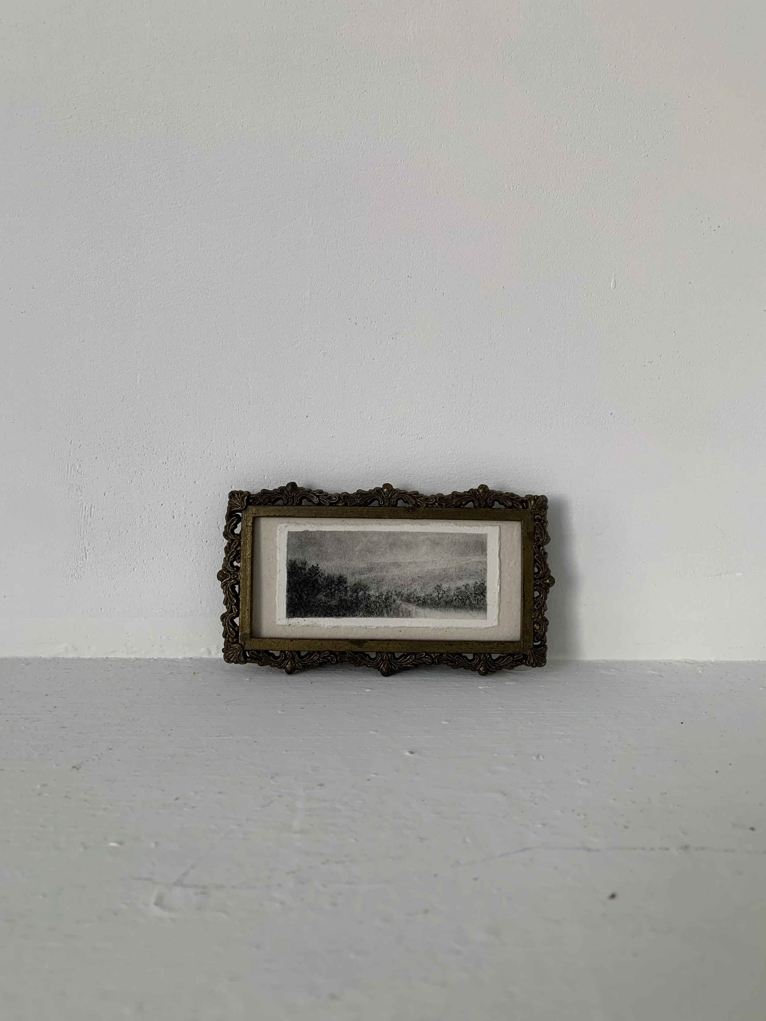 Framed hill country landscape XXXI (2¼x4¼)