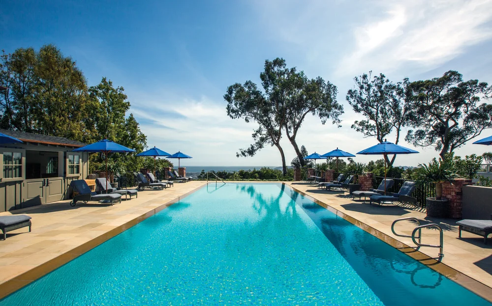  Take the calm waters poolside, enjoying views of Santa Barbara and beyond. 
