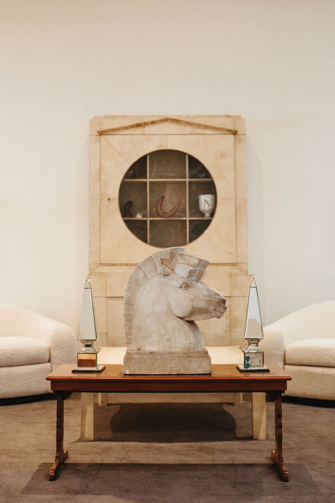  An art deco horse head sculpture, $9,500, at Galerie XX. 