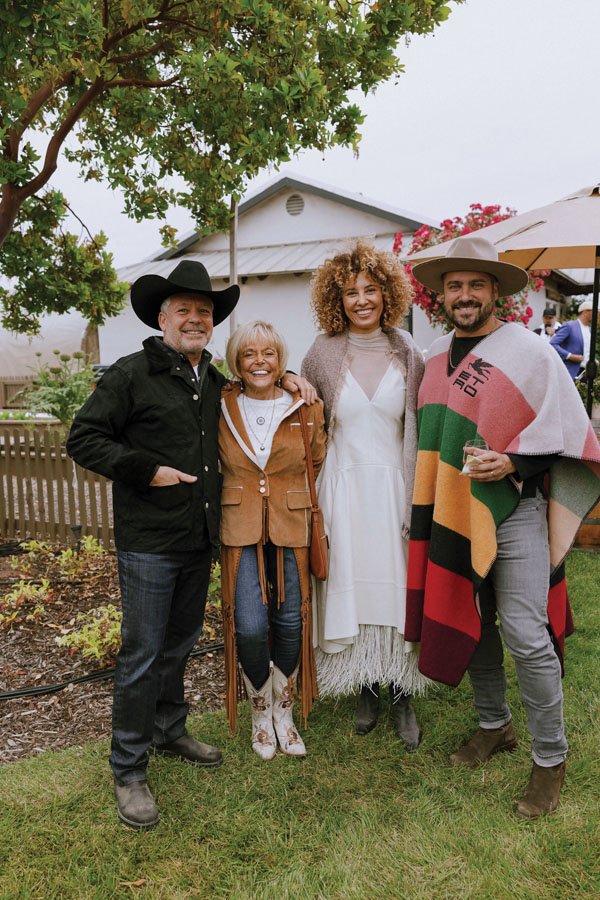  Paula and Michael pose with party guests, including Pearson McGee of Santa Ynez General 