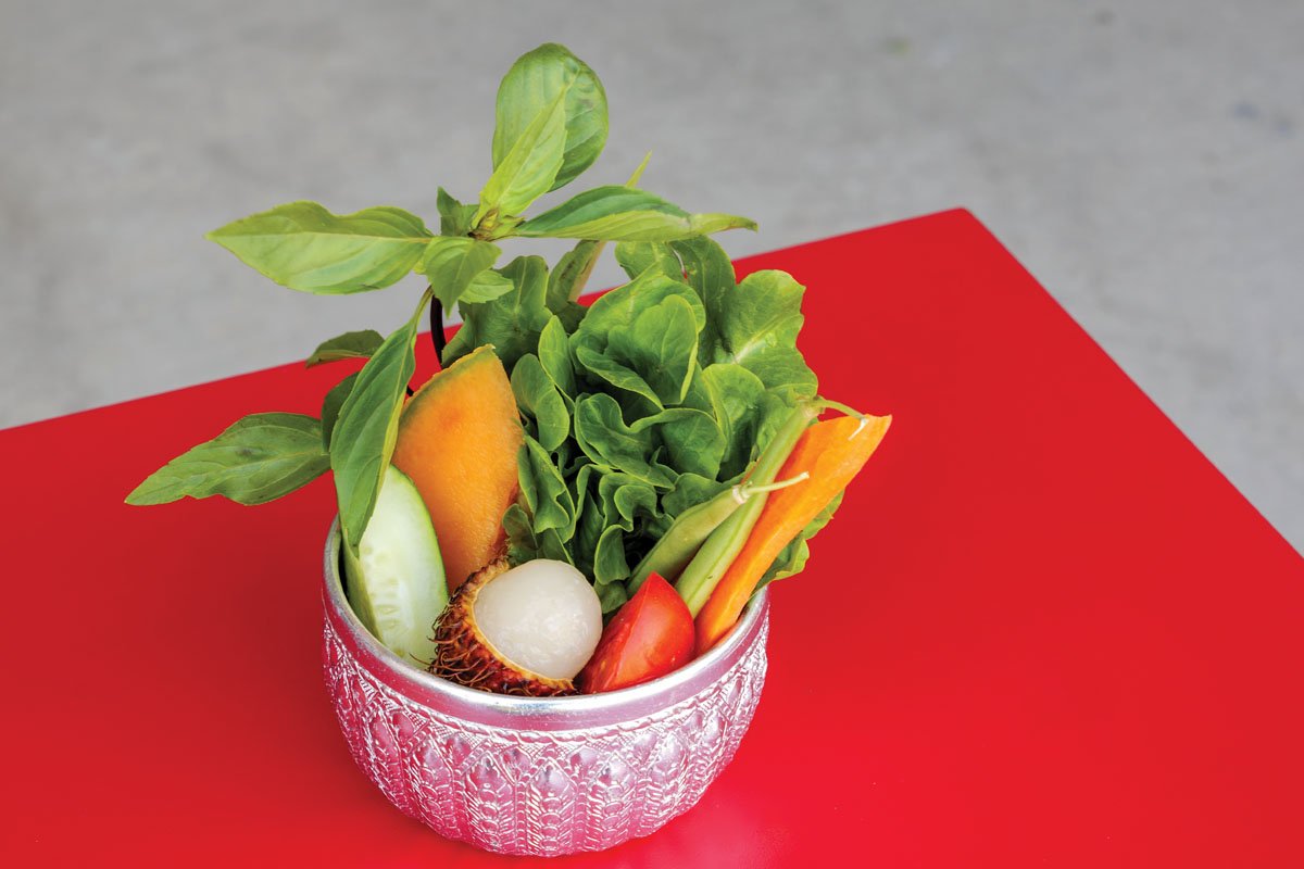  The crudités, featuring produce from Finley Farms 
