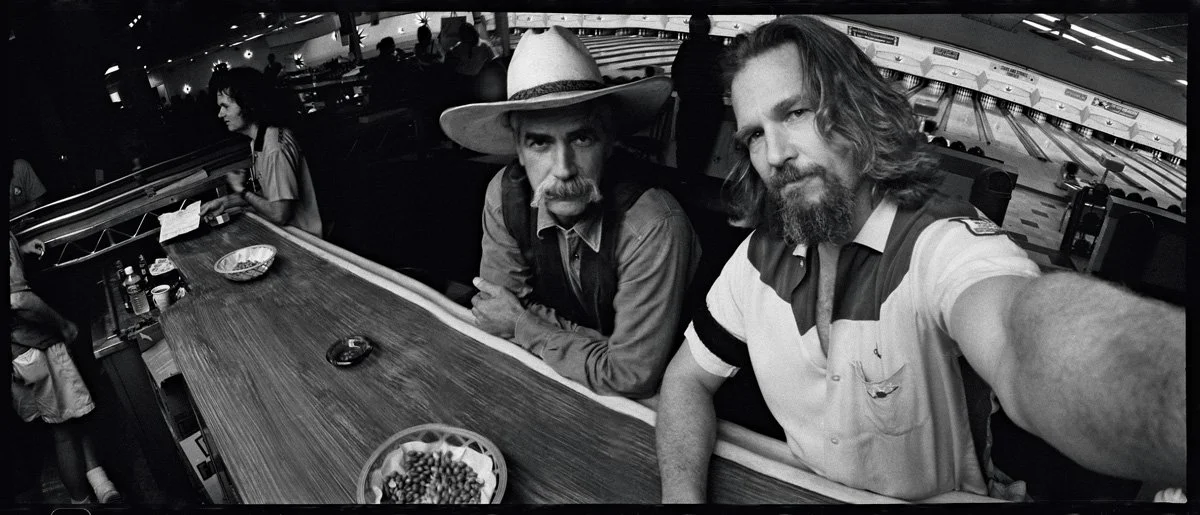  The Dude himself shares a moment with Sam Elliott, the Stranger, in  The Big Lebowski.  
