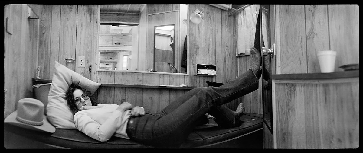  Producer Joann Carelli finds a moment to stretch out. 