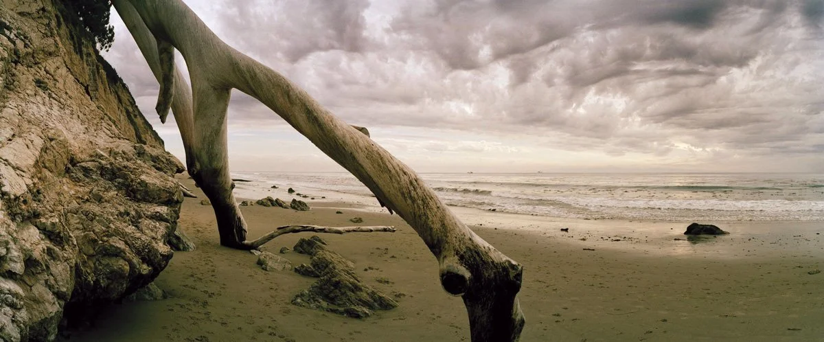  Everton’s photograph of a turbulent sky over Mesa Lane Beach is just one of the evocative landscapes in  The Book of Santa Barbara . 