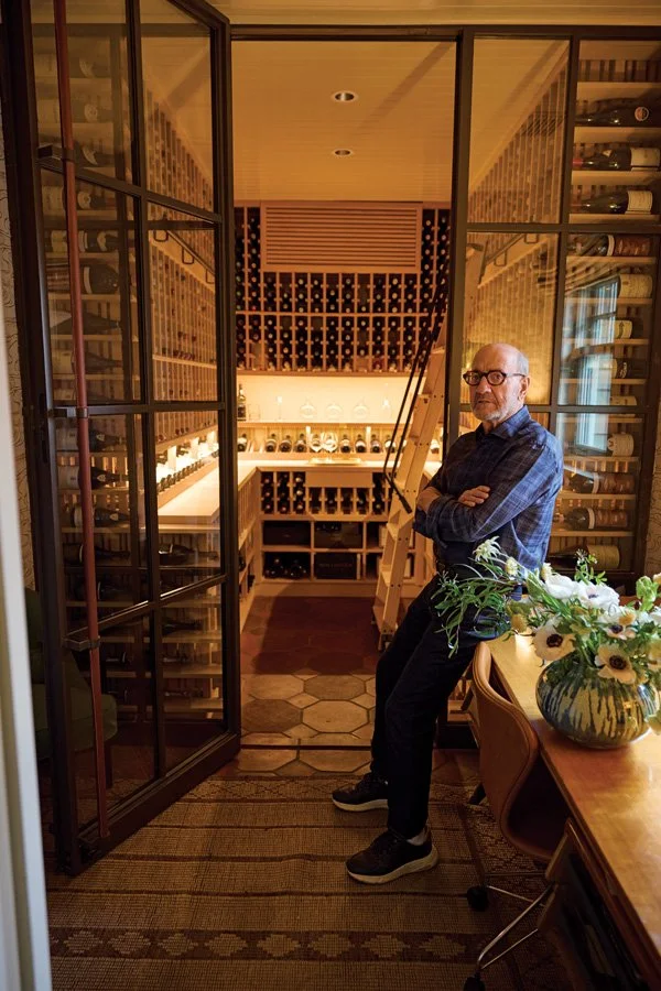  DeZonia’s home office is located just outside the wine room. 