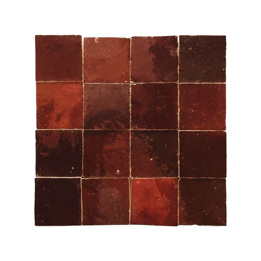  Zellige Tile in Burnt Sugar and Terrazzo Tile in Date Palm,  ziatile.com  