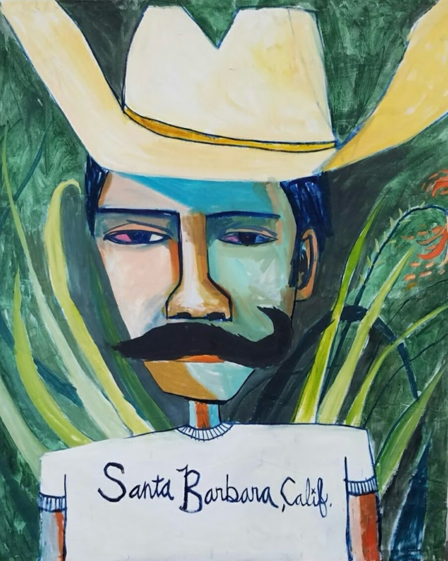 For his residency at the Museum of Contemporary Art @mcasantabarbara Santa Barbara, San Antonio artist CRUZ ORTIZ @cruzortizart used plein air and portrait painting to document social history in and around Santa Barbara. He painted at Leadbetter Beac