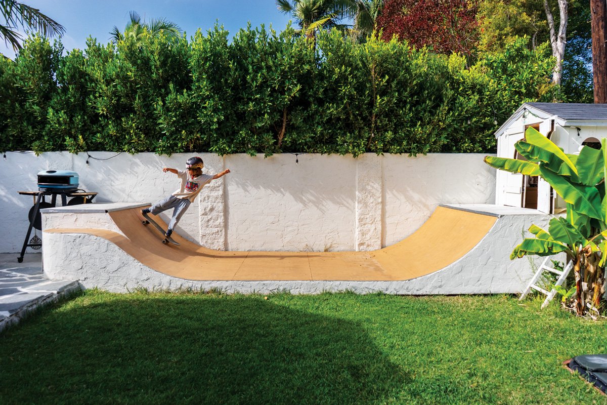  Lachlan Leckie’s backyard halfpipe 