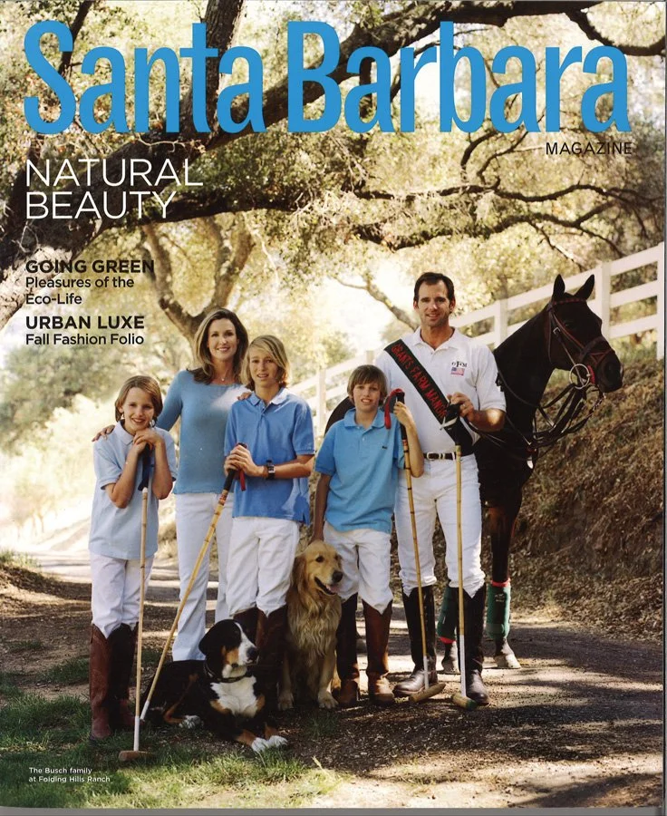  The August/September 2007 cover showcases the family’s love of polo 