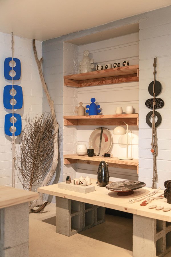  Penny makes the distinctive wall hangings and Ali uses the wheel to craft cups and vessels. 