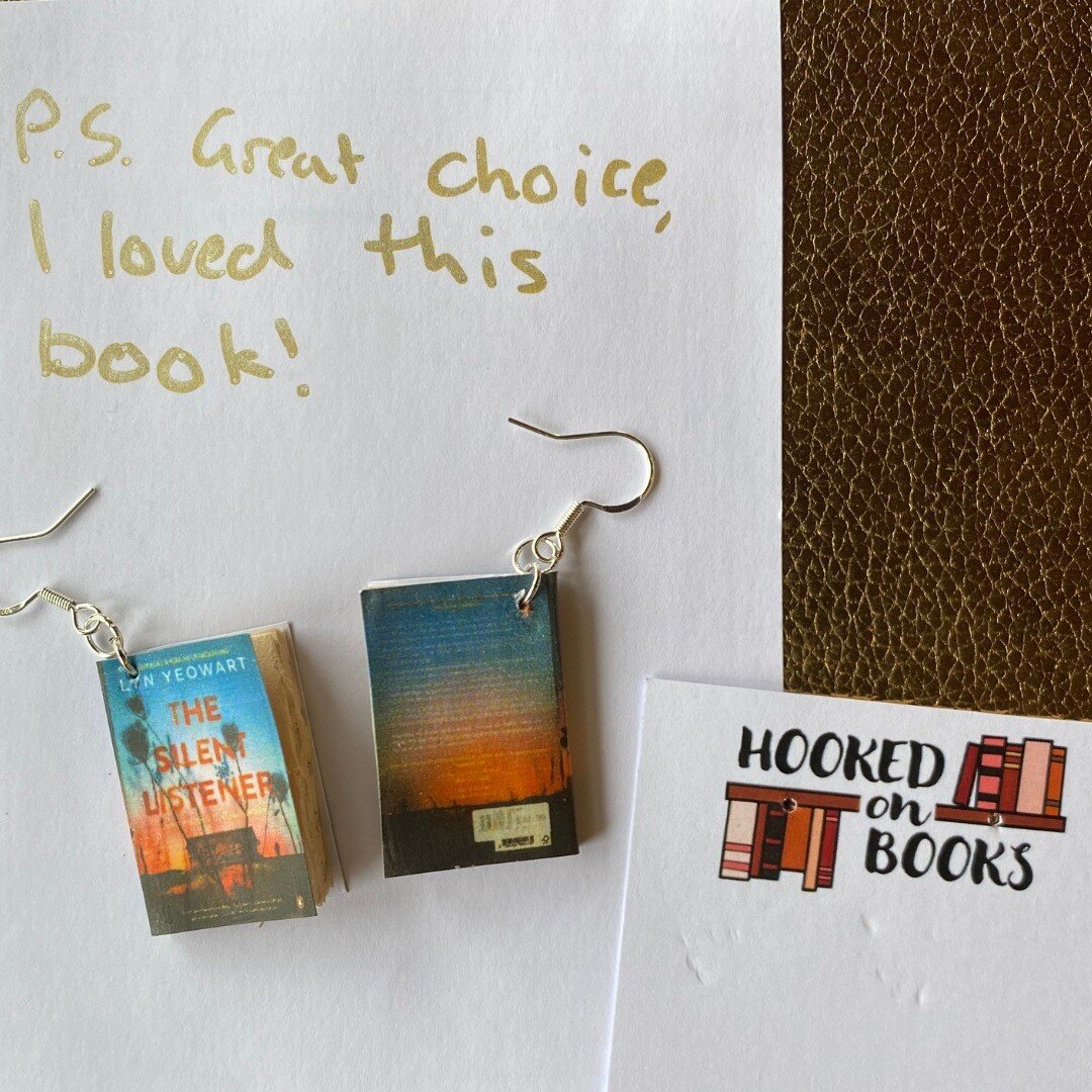 Book mail with a difference! Thanks so much Gabe and @hooked.on.books.earrings! These are actual mini books with front and back covers, and pages you can turn - and they come beautifully packaged. And I was very chuffed to see that Hooked on Books ha