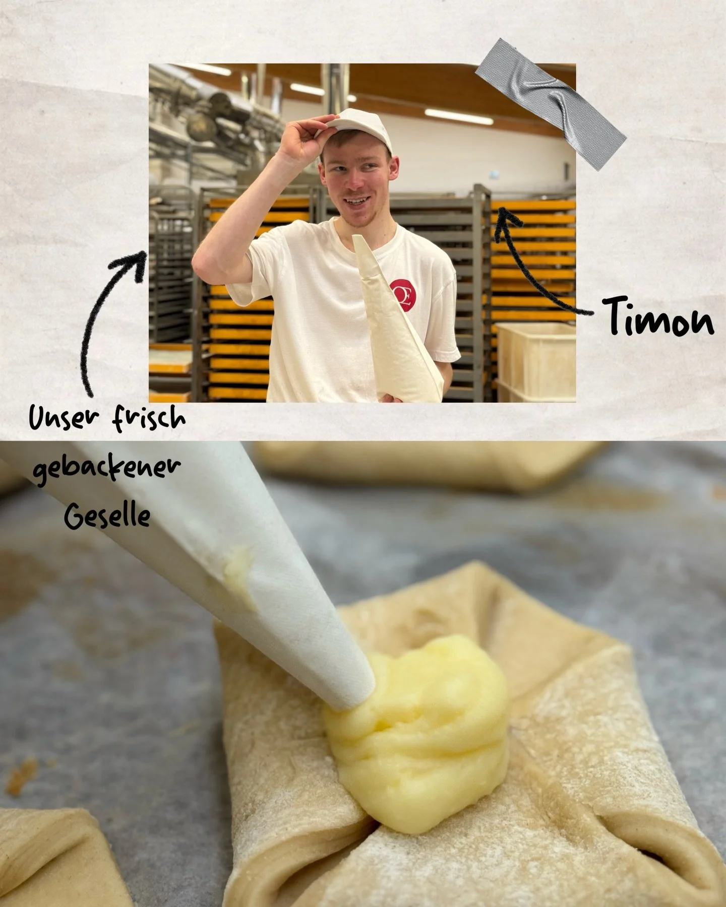 Vom ersten Praktikum bis zum Gesellenbrief &ndash; wir k&ouml;nnten kaum stolzer sein.
Timon hat seine Gesellenpr&uuml;fung erfolgreich bestanden und ist jetzt offiziell B&auml;cker-Geselle bei Soetebier.
Schon w&auml;hrend seiner zwei Praktika hat e