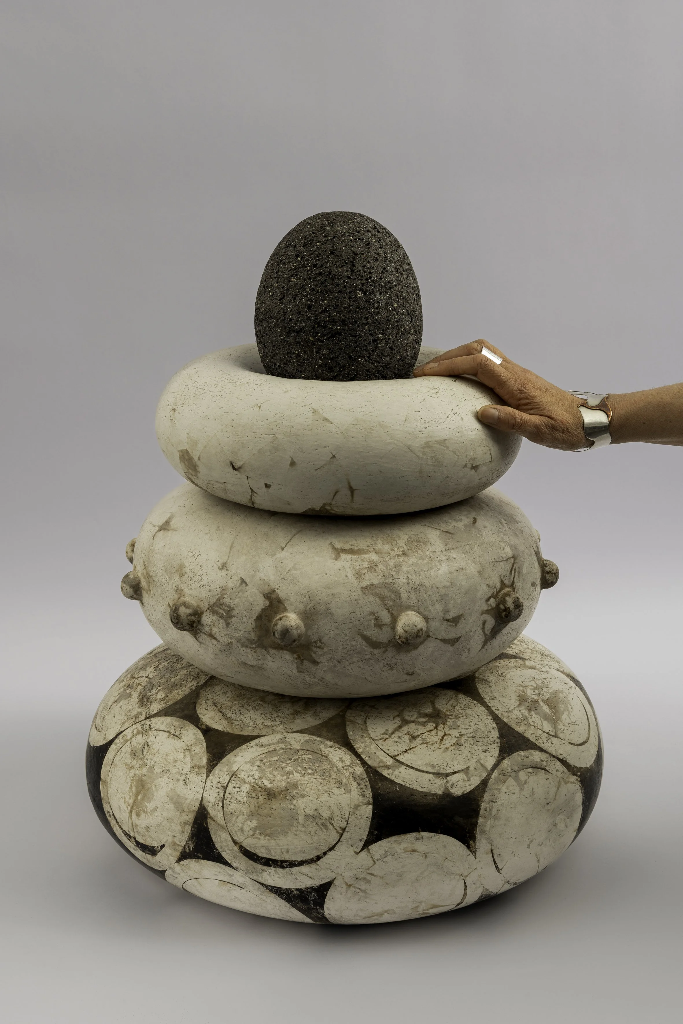 Cairn of Precious Artefacts
Hand coiled ceramic bead forms (smoke fired)
2026

Image by Pete Stone
AVAILABLE