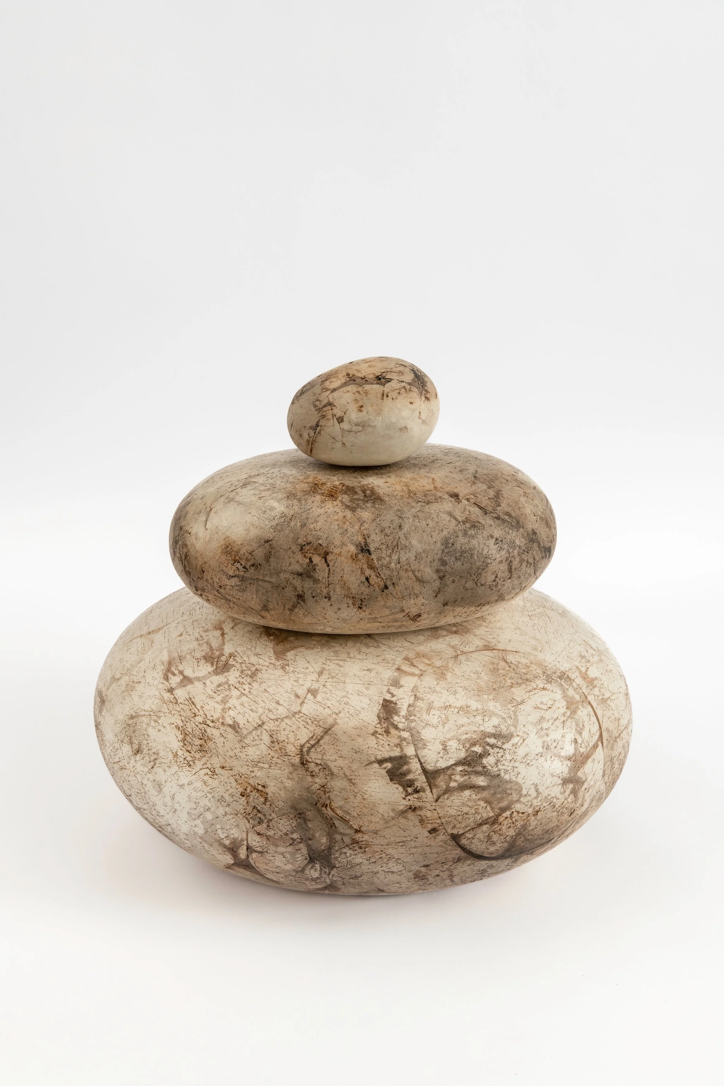 'Cairn' 
stacked smoke fired piece H40cm
2026
AVAILABLE

image by Pete Stone